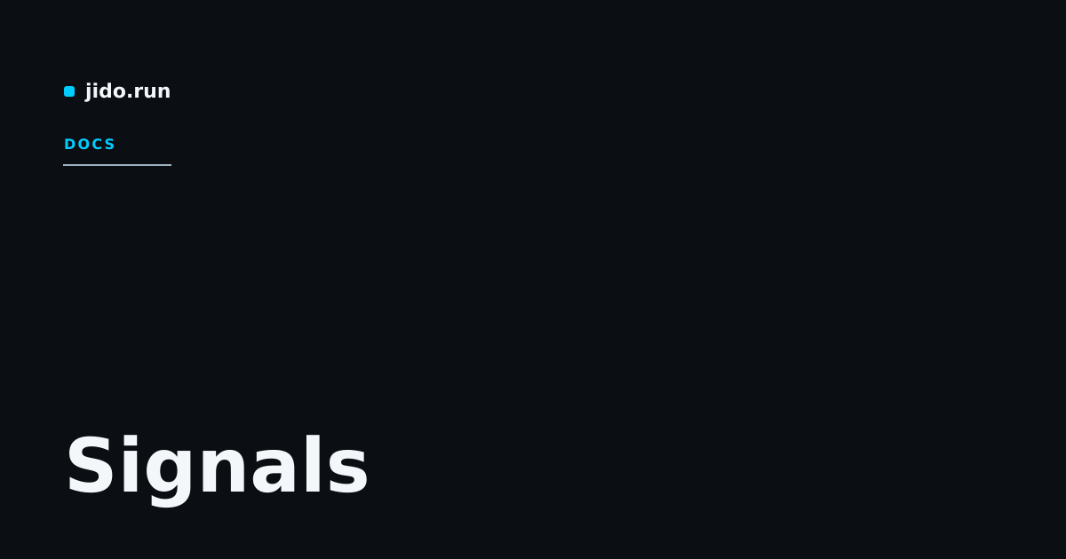 Signals · Agent Jido